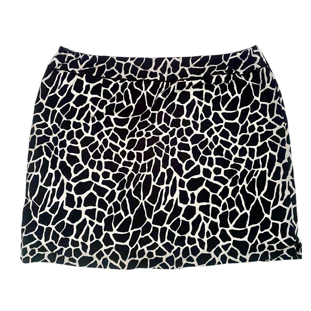 Womens Liz Golf Skort Skirt 18 Black White Performance Wicking Pockets